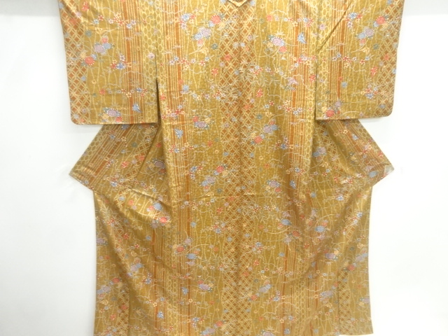 JAPANESE KIMONO / UNUSED KOMON / FLOWER & BIRD